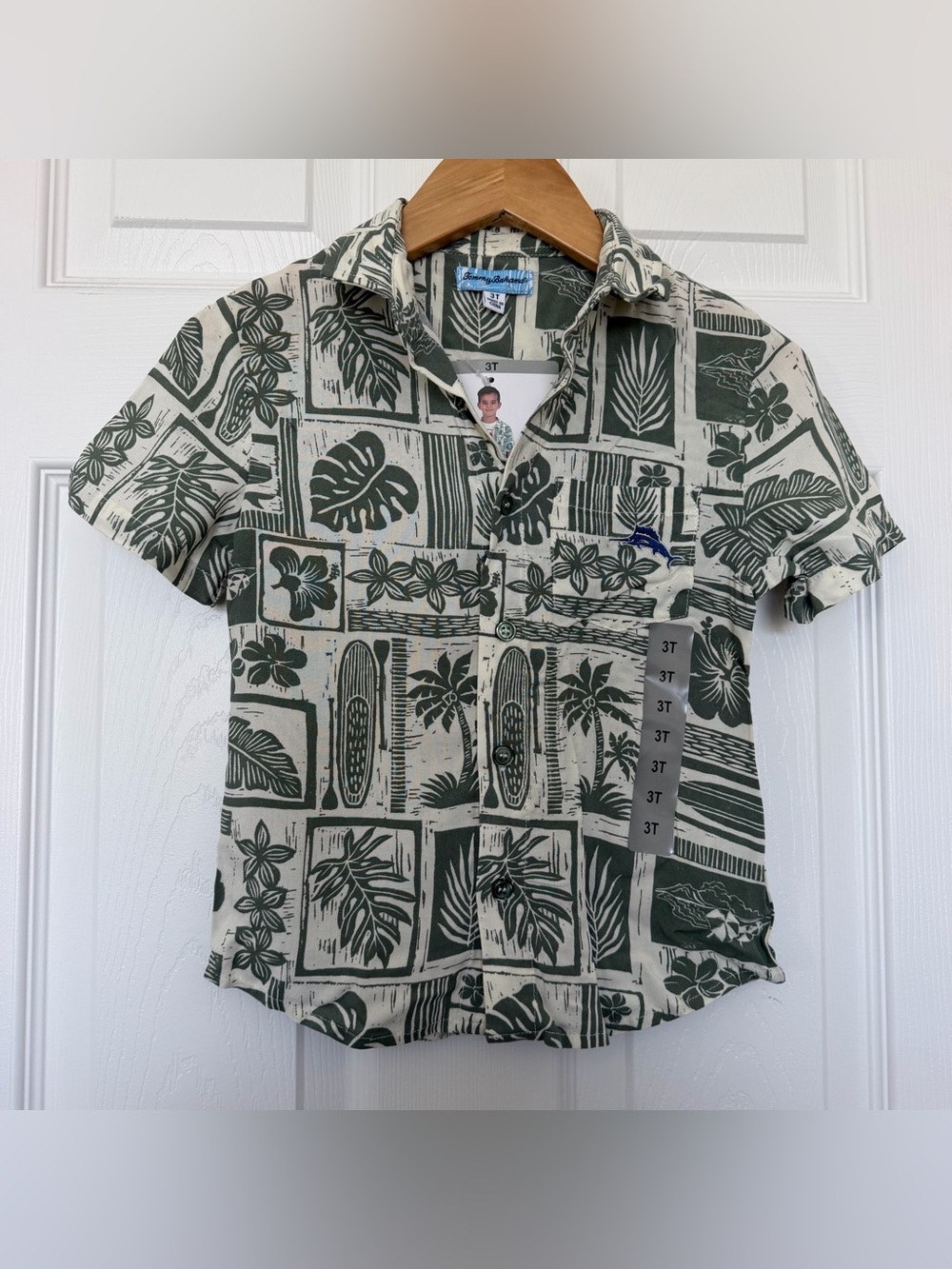 Tommy Bahama Boys 3T Tropical Hawaiian Button Up Shirt NWT